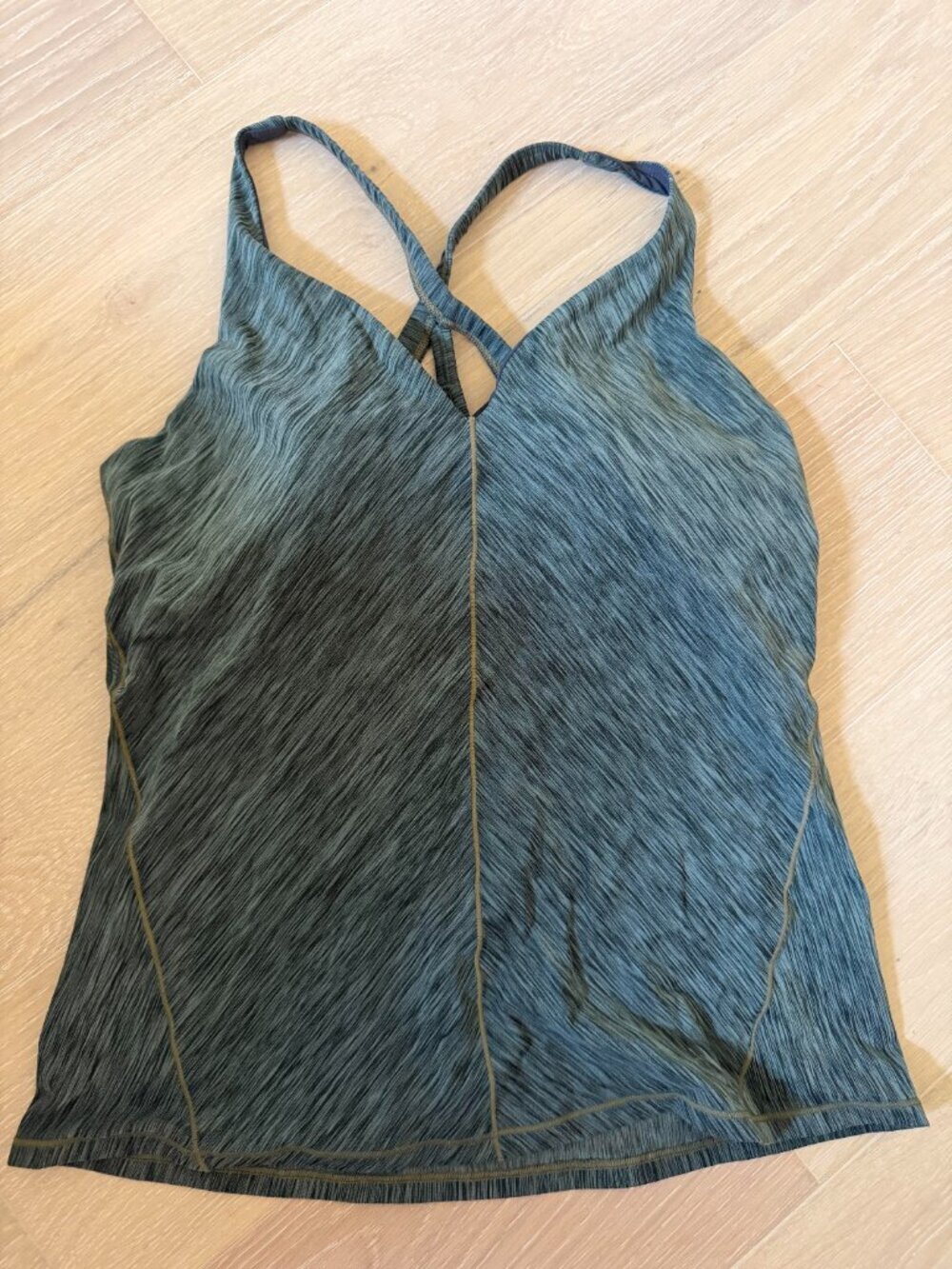 Prana Strappy Back Athletic Tank Top Space Dye Yoga Workout Athleisure - Medium